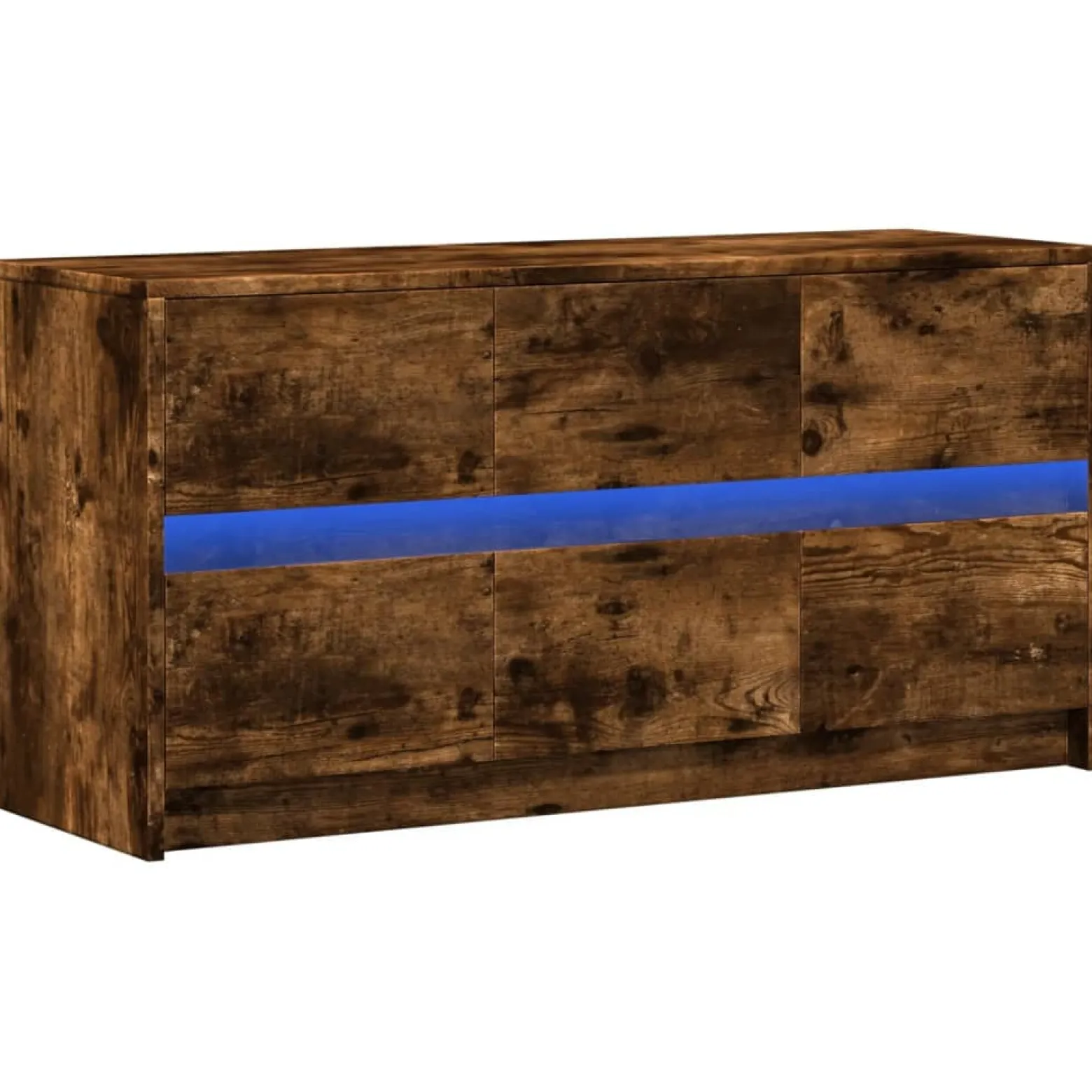 Szafka Pod Telewizor Stolik Półka Szafka RTV Brązowa LED 100x34x50 cm