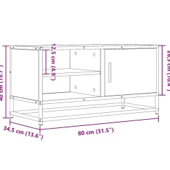 Szafka Pod Telewizor Stolik Półka Szafka RTV Do Salonu 80x34.5x40 cm