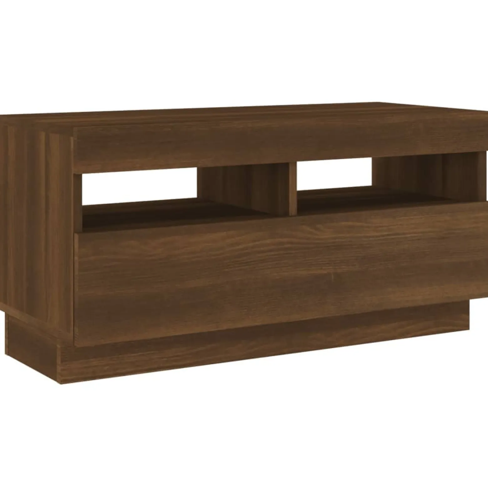 Szafka Pod Telewizor Stolik Półka Szafka RTV Brązowa LED 80x35x40 cm