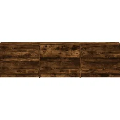 Szafka Pod Telewizor Stolik Półka Szafka RTV Brązowa LED 180x34x50 cm