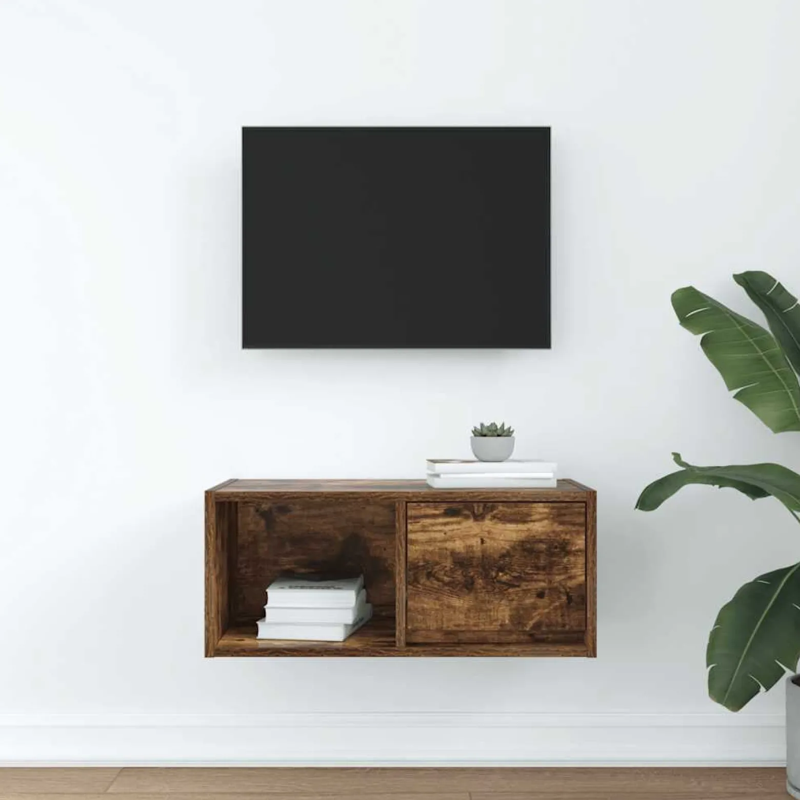 Szafka Pod Telewizor Szafka RTV Półka Stolik Telewizyjny 60x31x25.5 cm