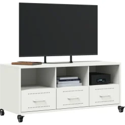 Szafka Pod Telewizor Szafka RTV Komoda Pod Telewizor Biała 100,5x39x43,5