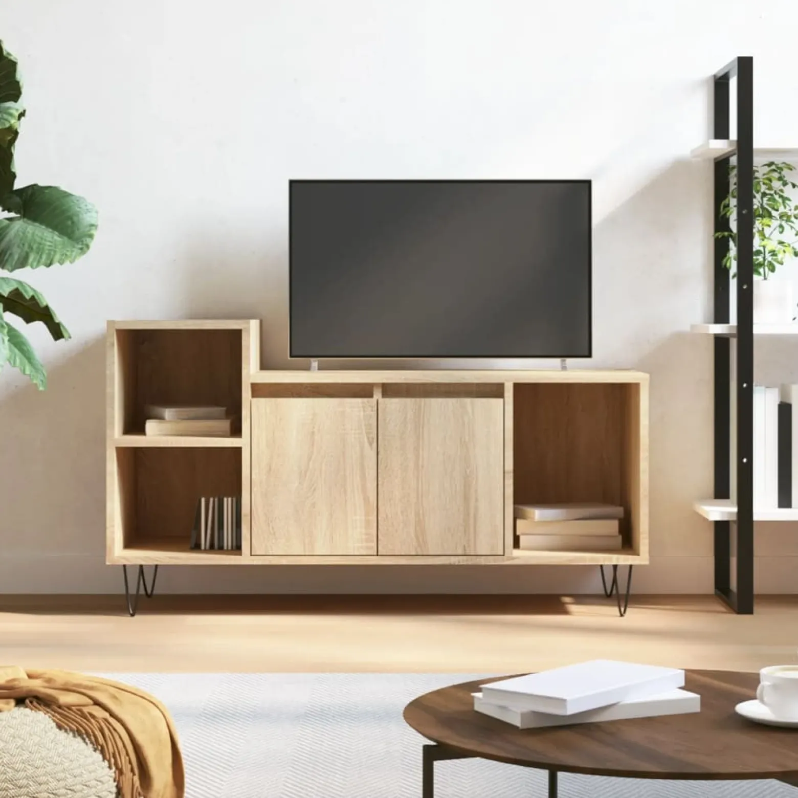 Szafka Pod Telewizor Szafka RTV Półka Stolik Telewizyjny 100x35x55 cm
