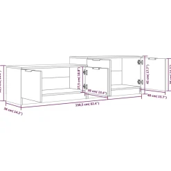Szafka Pod Telewizor Szafka RTV Półka Stolik Telewizyjny 158.5x36x45 cm
