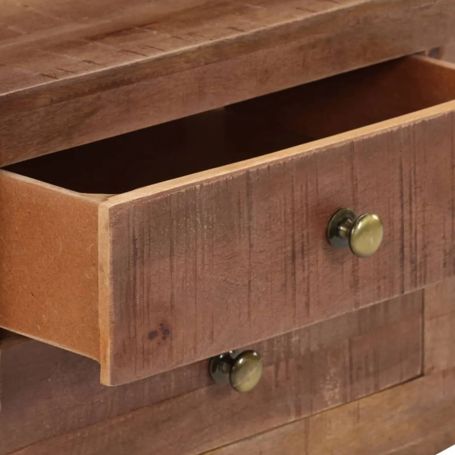 Szafka pod telewizor 110x30x40 cm surowe drewno mango