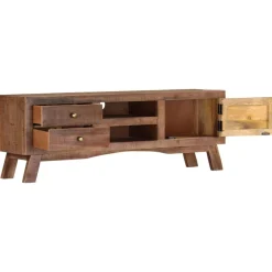 Szafka pod telewizor 110x30x40 cm surowe drewno mango
