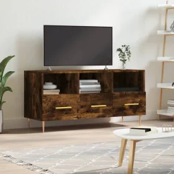 Szafka pod TV przydymiony dąb 102x36x50 cm