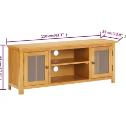Szafka Pod TV Szafka Pod Telewizor RTV Drewniana Półka 110x35x44 cm