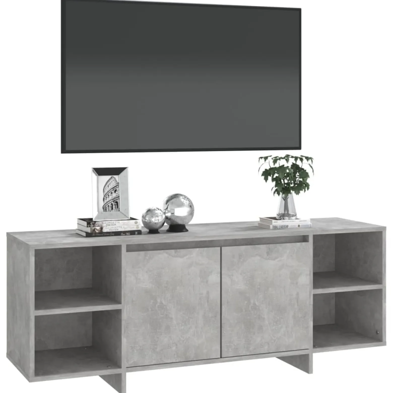 Szafka pod TV szarość betonu 130x35x50 cm