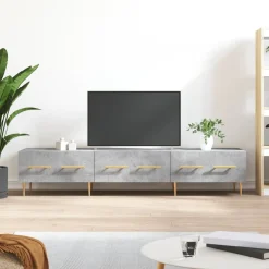 Szafka pod TV szarość betonu 150x36x30 cm