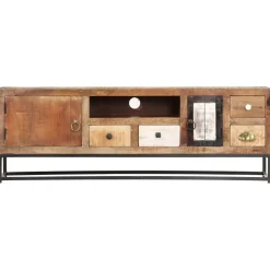 Szafka pod TV, 120x30x40 cm, lite drewno odzyskane