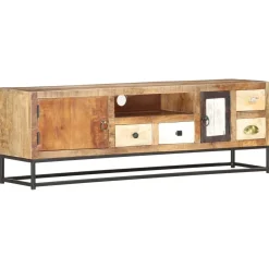 Szafka pod TV, 120x30x40 cm, lite drewno odzyskane