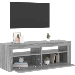 Szafka pod TV z LED szary dąb sonoma 120x35x40 cm