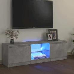 Szafka pod TV z oświetleniem LED szara 120 x 30 x 36 cm