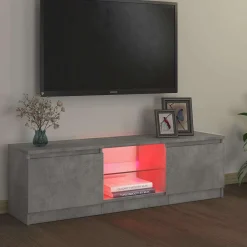 Szafka pod TV z oświetleniem LED szara 120 x 30 x 36 cm