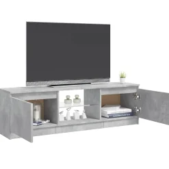 Szafka pod TV z oświetleniem LED szara 120 x 30 x 36 cm