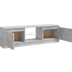 Szafka pod TV z oświetleniem LED szara 120 x 30 x 36 cm