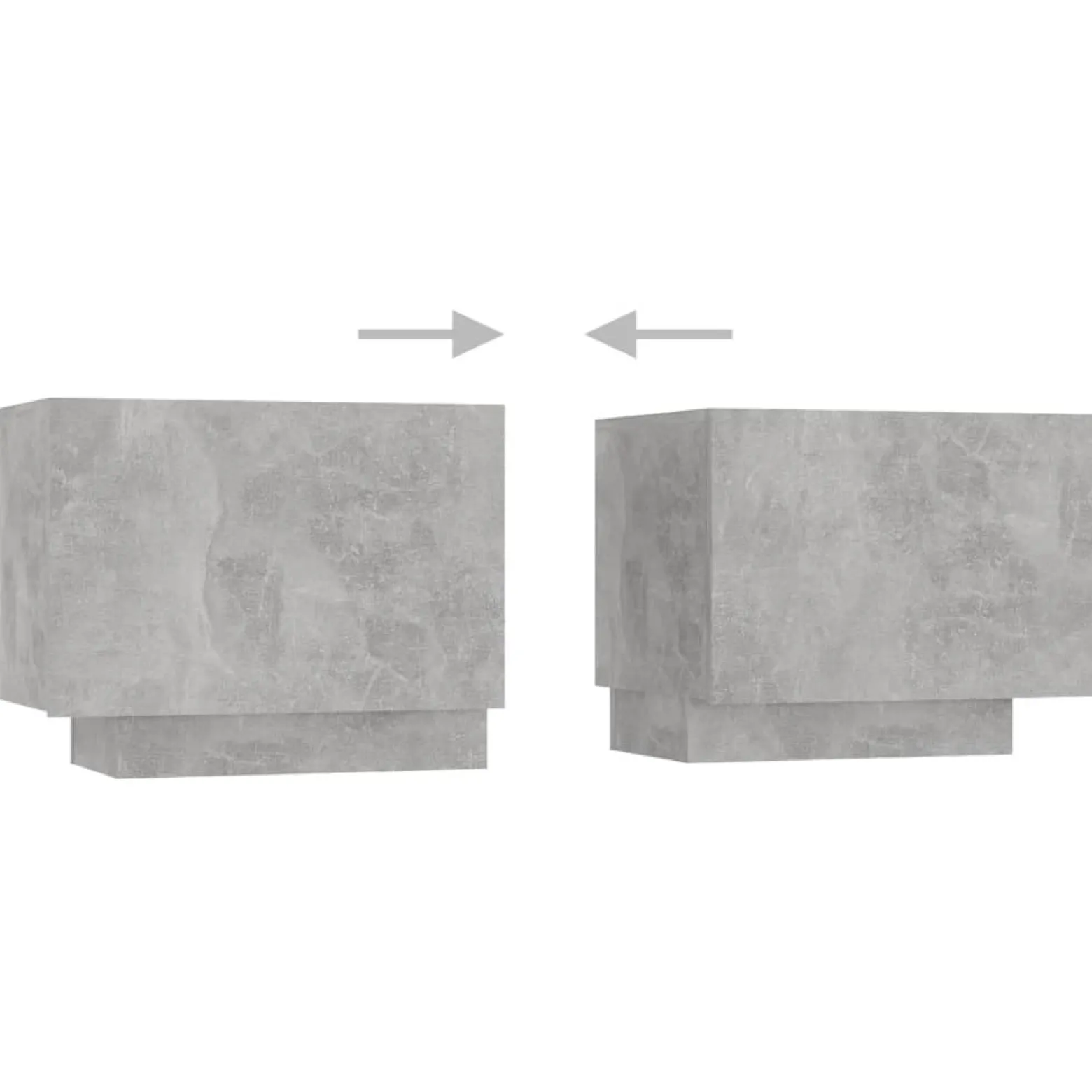 Szafka pod TV z oświetleniem LED szarość betonu 200x35x40 cm