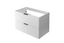Szafka pod umywalkę, biały / Dąb Craft 180(2 x 80 + 20) x 57 x 46 cm + blat