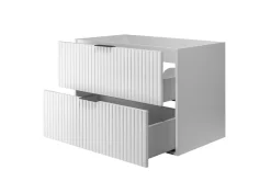 Szafka pod umywalkę, biały / Dąb Craft 180(2 x 80 + 20) x 57 x 46 cm + blat