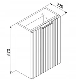 Szafka pod umywalkę 40 cm ADEL
