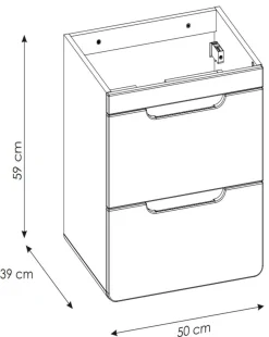 Szafka pod umywalkę 50 cm ARUBA WHITE