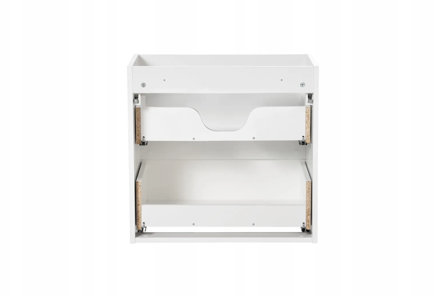 Szafka Pod Umywalkę 60 cm BIAŁA BLAT DĄB RYFLE 2S NOVA WHITE