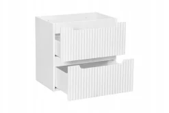 Szafka Pod Umywalkę 60 cm BIAŁA BLAT DĄB RYFLE 2S NOVA WHITE