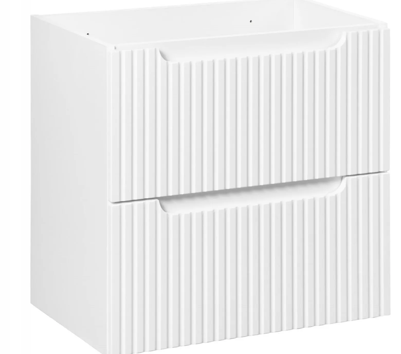 Szafka Pod Umywalkę 60 cm BIAŁA BLAT DĄB RYFLE 2S NOVA WHITE