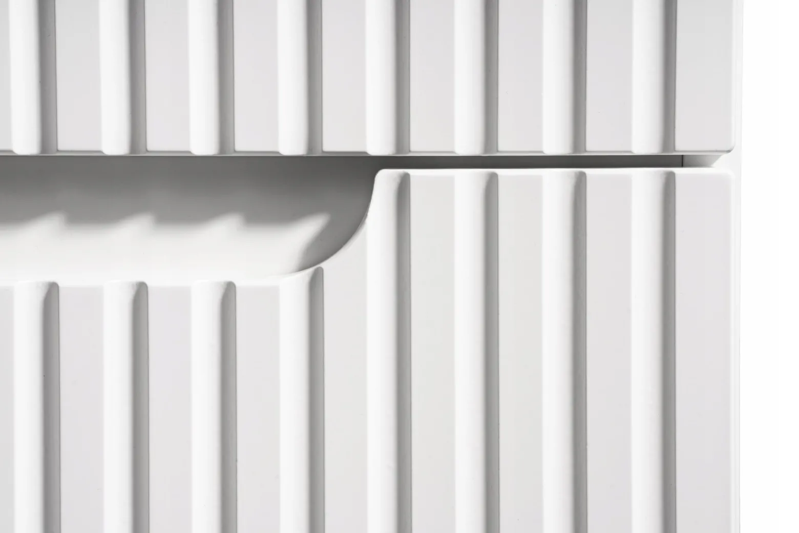 Szafka Pod Umywalkę 80 cm BIAŁA BLAT DĄB RYFLE 2D NOVA WHITE