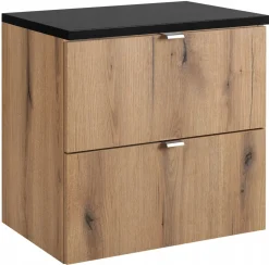 Szafka Pod Umywalkę 60 cm BLAT CZARNY WISZĄCA 2S NOVA OAK