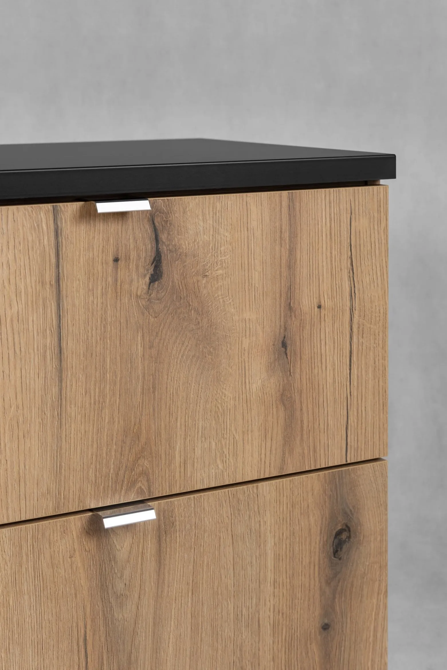 Szafka Pod Umywalkę 60 cm BLAT CZARNY WISZĄCA 2S NOVA OAK