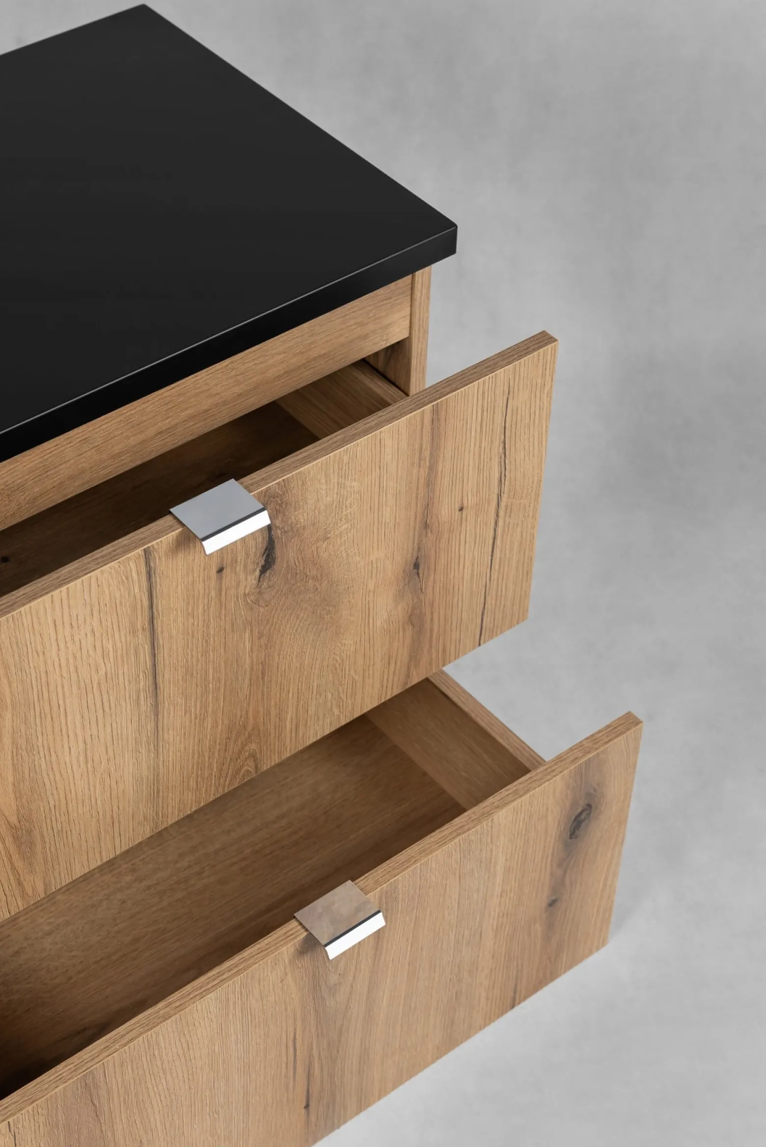 Szafka Pod Umywalkę 60 cm BLAT CZARNY WISZĄCA 2S NOVA OAK