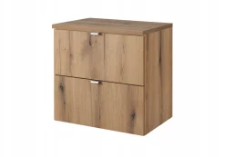 Szafka Pod Umywalkę 80 cm BLAT Dąb Wisząca 2S NOVA OAK