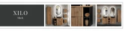 Szafka pod umywalkę 60 cm XILO BLACK 82-60 WOTAN