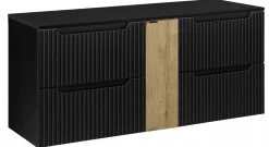 Szafka pod Umywalkę 140cm z Blatem Ryfle NOVA BLACK