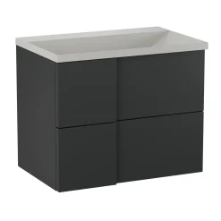 Szafka pod umywalkę wpuszczaną EDGE 70 cm antracyt półmat