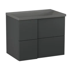 Szafka pod umywalkę wpuszczaną EDGE 70 cm antracyt półmat