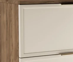 Szafka pod Umywalkę z Blatem 120cm Fronty Ramka Dąb Orzech / Kaszmir