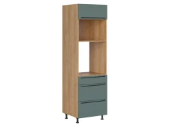 Szafka pod zabudowę piekarnika Iris 60 cm z szufladami cichy domyk zieleń boho