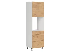 Szafka pod zabudowę piekarnika Hamper 60 cm z szufladami dąb lancelot