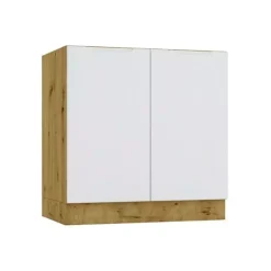 Szafka pod zlew ISABEL D80ZL szary mat/dąb artisan