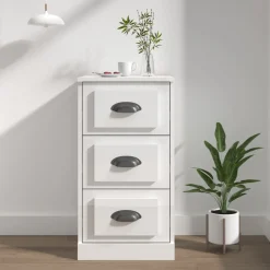 Szafka Regał Biała Połysk 36x35.5x67.5 cm do Salonu Pokoju Sypialni
