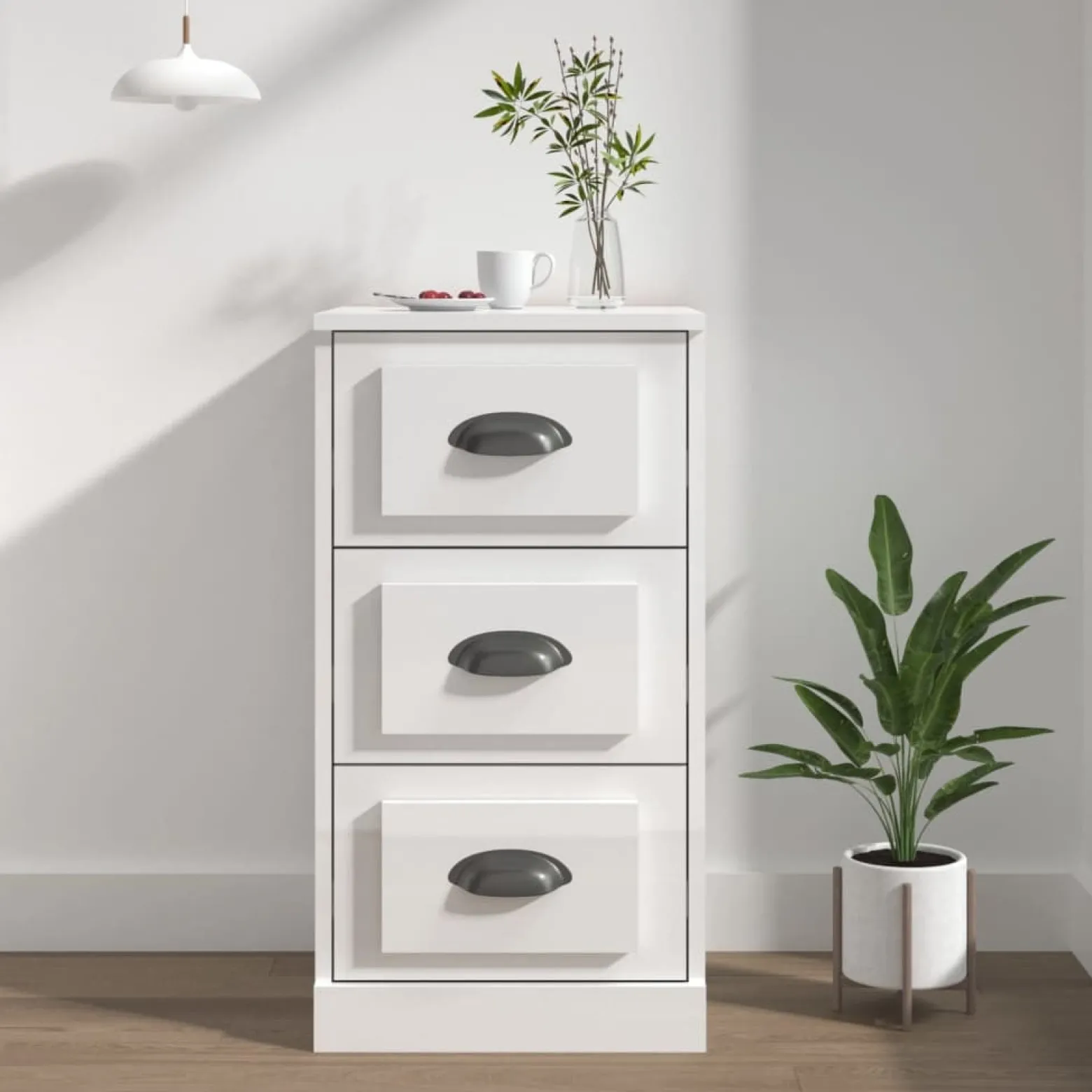 Szafka Regał Biała Połysk 36x35.5x67.5 cm do Salonu Pokoju Sypialni