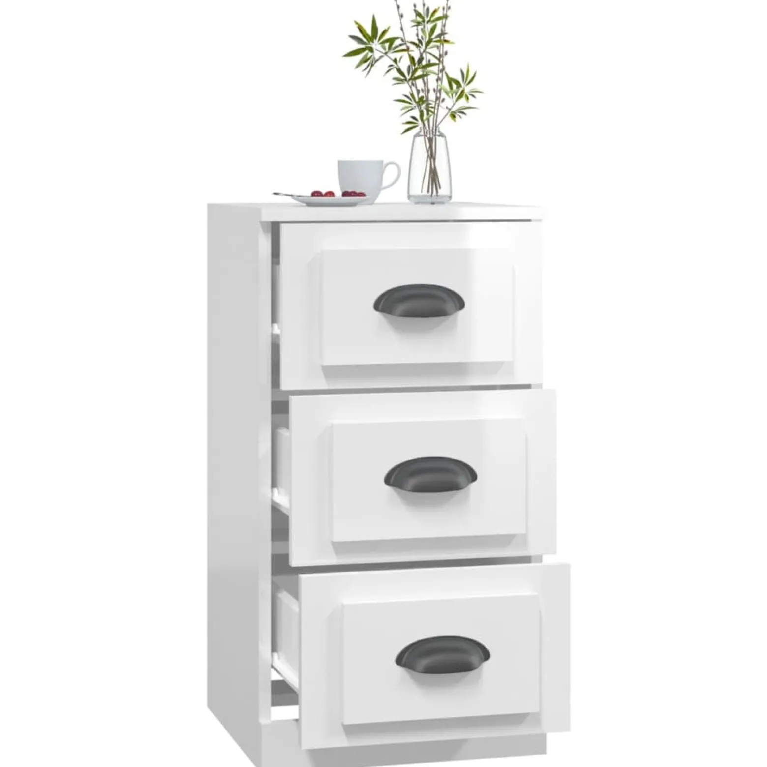 Szafka Regał Biała Połysk 36x35.5x67.5 cm do Salonu Pokoju Sypialni