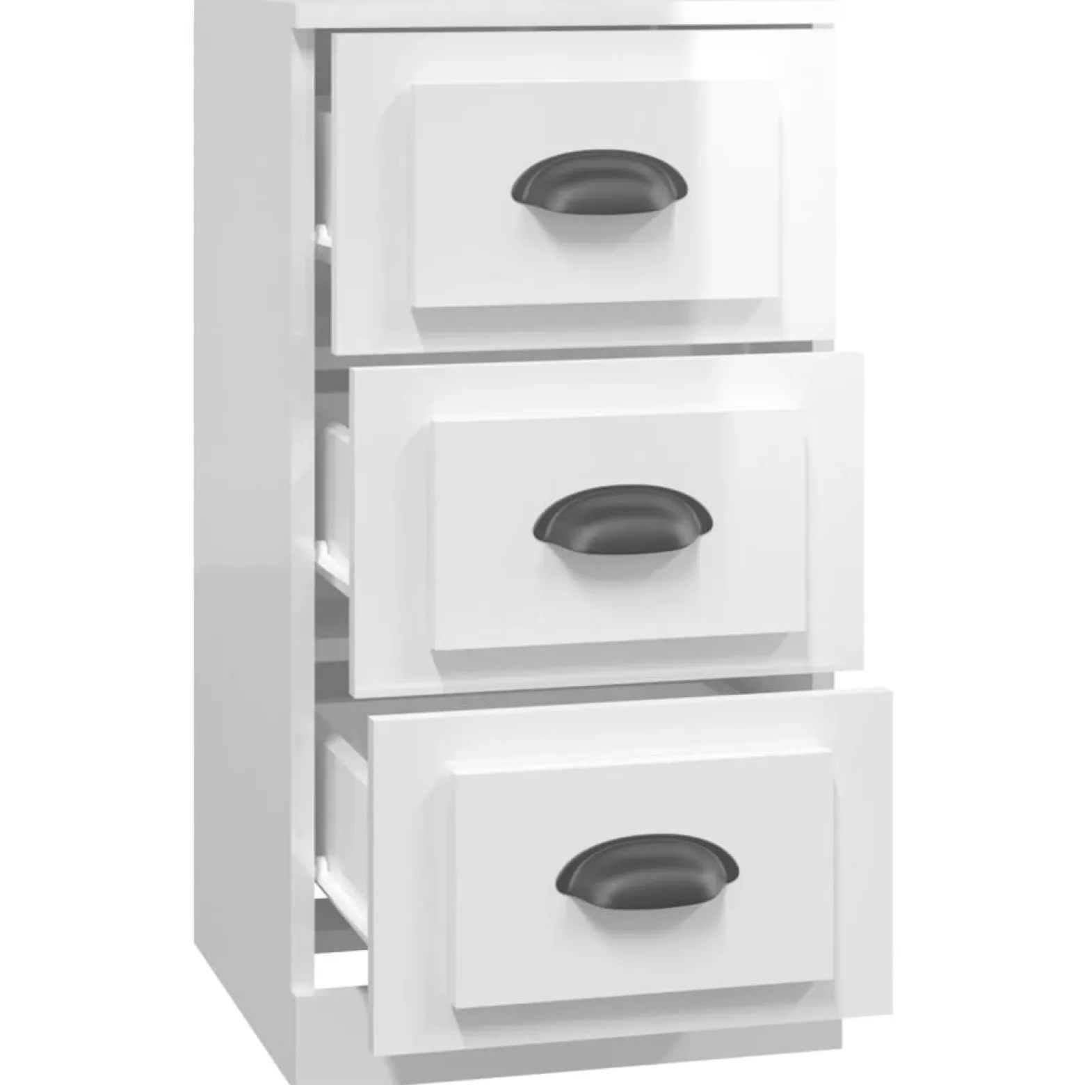 Szafka Regał Biała Połysk 36x35.5x67.5 cm do Salonu Pokoju Sypialni
