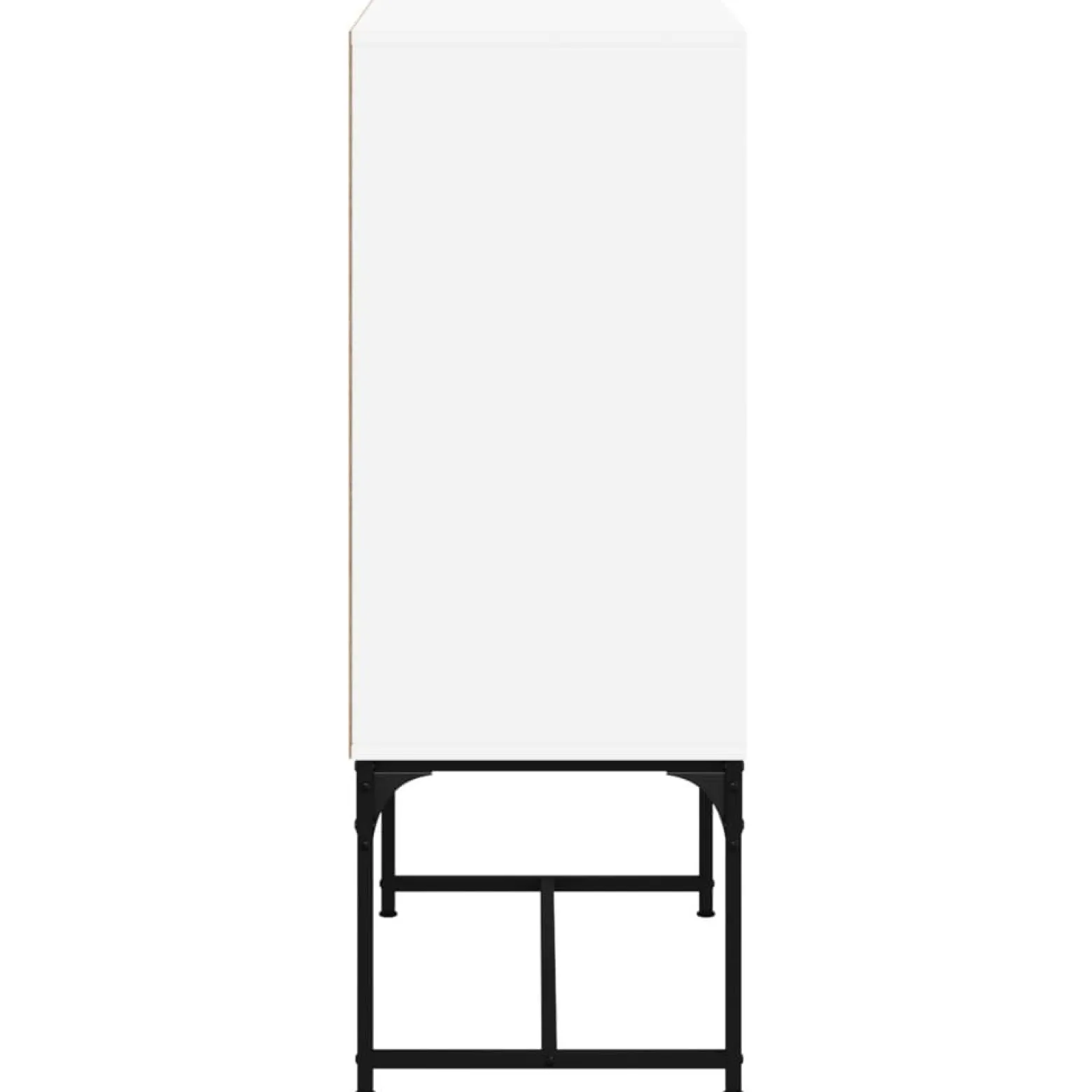 Szafka Regał Biała z Drzwiami Szklanymi 69x37x100 cm do Salonu