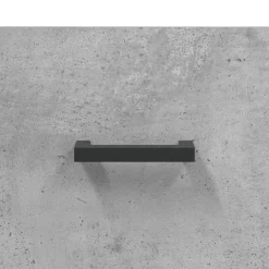 Szafka Regał Witrynka Szara Beton Szklana 69.5x34x180 cm do Salonu Pokoju