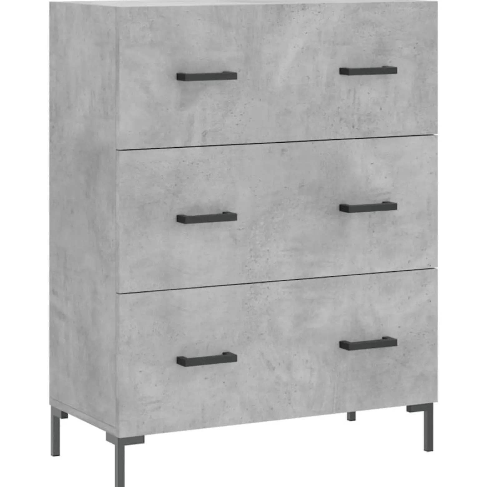 Szafka Regał Witrynka Szara Beton Szklana 69.5x34x180 cm do Salonu Pokoju