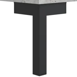 Szafka Regał Witrynka Szara Beton Szklana 69.5x34x180 cm do Salonu Pokoju